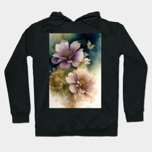 Delicate Floral Watercolour Hoodie